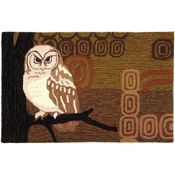 Home Fires Home Fires PY-PB045 22 in. x 34 in. Accents Retro Owls Indoor Rugg - Brown PY-PB045